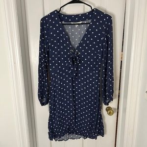 American Eagle Polka Dot Tie-Front Dress